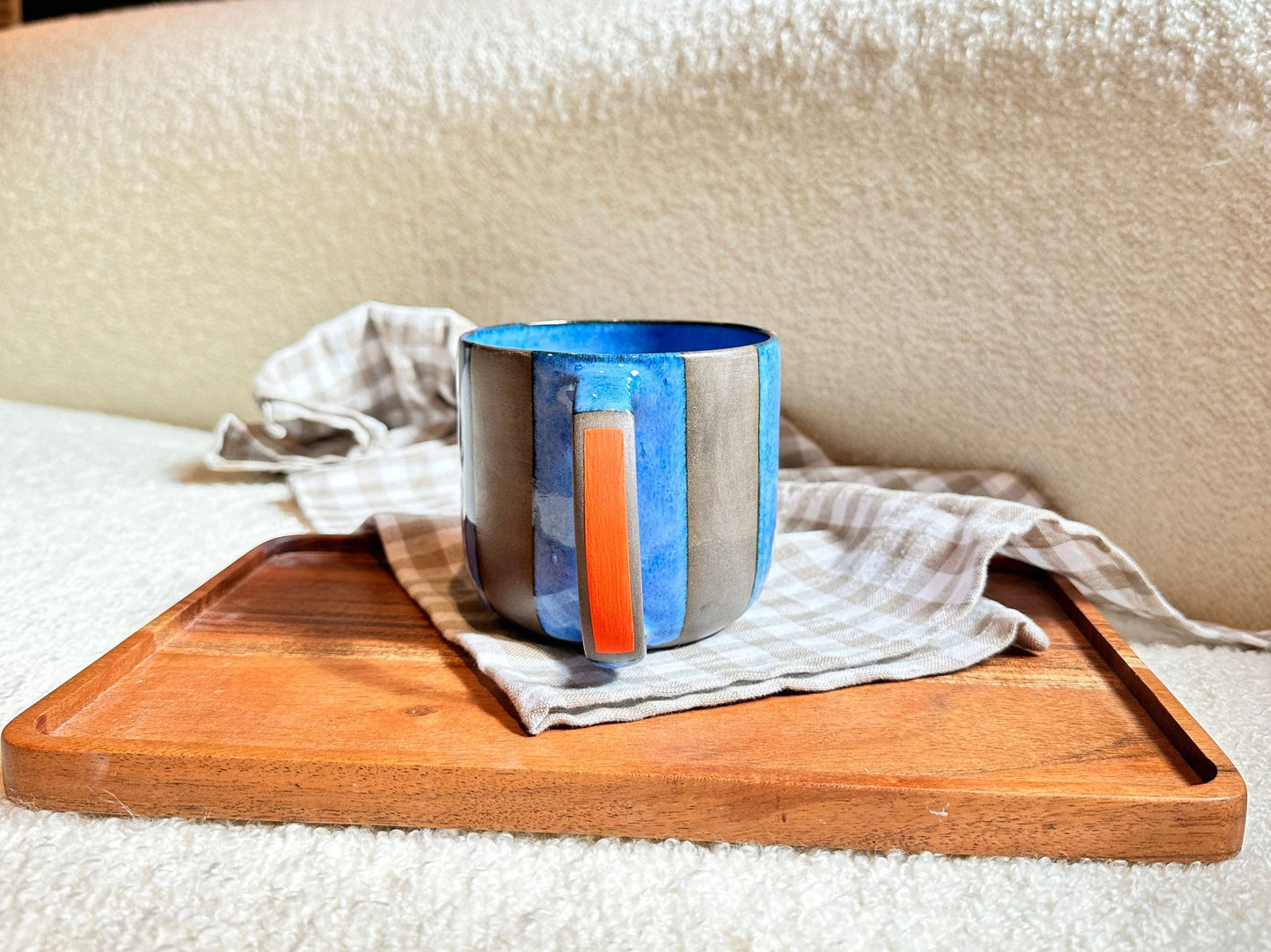 Large Ceramic Mug Wheel Thrown Stoneware Cup Handmade Pottery Coffee Mug for Tea Coffee Lovers Unique Artisan Large Ceramic Mug