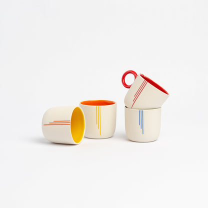 Espresso Cup Handmade Porcelain minimalist coffee cup cute mug ceramic for dad handpainted for mom handmade gift pottery espresso cup