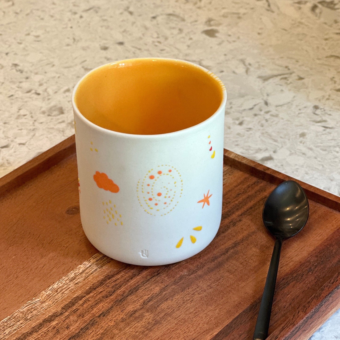 Cute Hand Painted Ceramic Cup Unique Handmade Coffee Mug Artistic Pottery Tea Cup Perfect Gift for Coffee and Tea Lovers