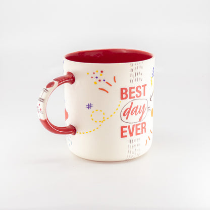 Charming Hand Painted Porcelain Mug Unique Handmade Ceramic Cup Artistic Coffee or Tea Mug Gift for Drinkware Lovers