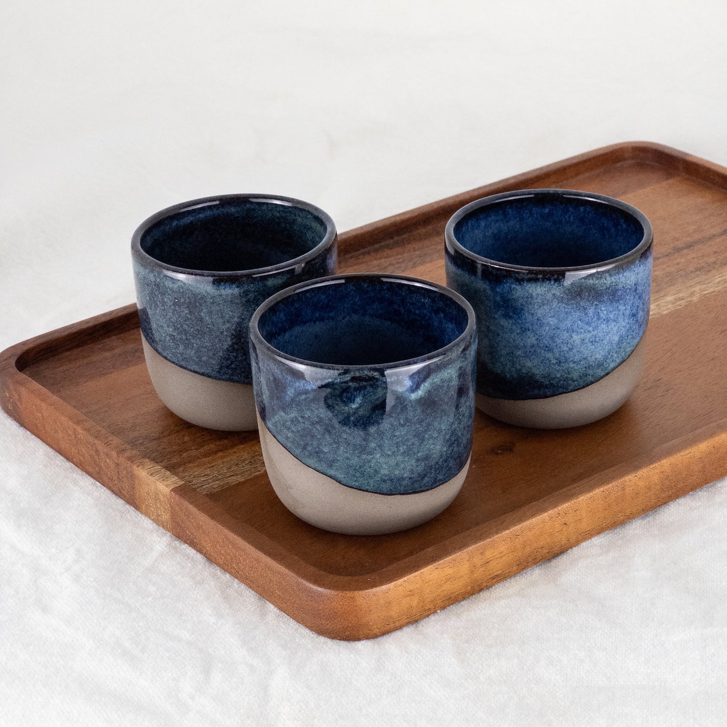 Durable Stoneware Espresso Cups Handmade Ceramic Coffee Mugs Rustic Pottery Espresso Set Perfect Gift for Coffee Lovers