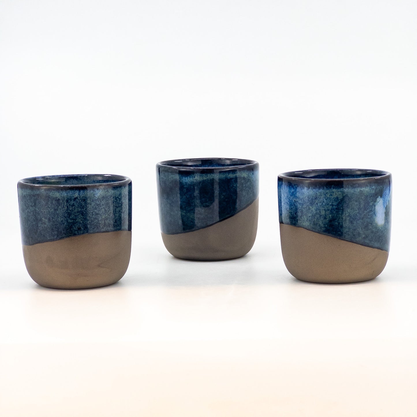 Durable Stoneware Espresso Cups Handmade Ceramic Coffee Mugs Rustic Pottery Espresso Set Perfect Gift for Coffee Lovers