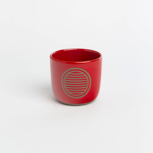 Minimalist Stoneware Ceramic Tea or Espresso Cup Handmade Red Pottery Cup Modern Artisan Coffee Mug Perfect Gift for Tea and Espresso Lovers