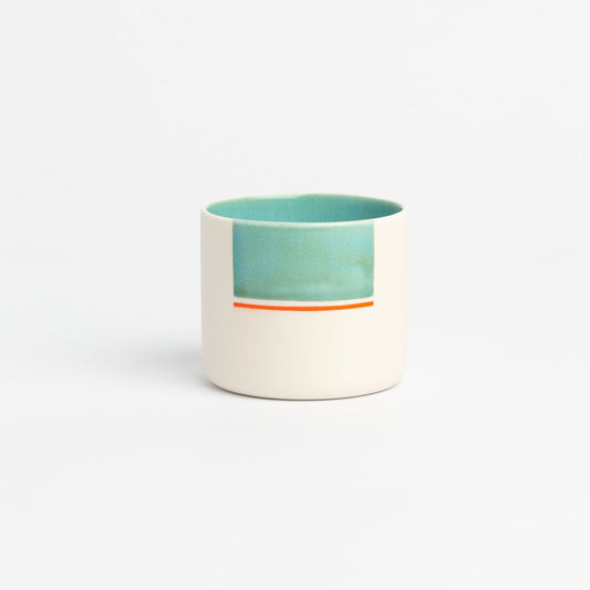 Minimalist Porcelain Cup Handmade Green Ceramic Coffee Cup Perfect for Tea or Coffee Lovers Elegant and Simple Artisan Design Gift