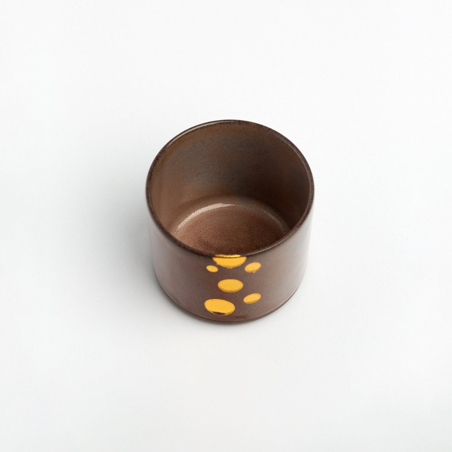 Handmade Gold Glaze Espresso Cup Minimalist Ceramic Coffee Cup Elegant Pottery Mug Perfect Gift for Espresso Lovers Modern Artisan Design
