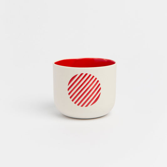 Handmade Porcelain Mug Red Porcelain Pottery Cup, Artisan Ceramic Drinkware, Perfect for Coffee or Tea, Unique Gift for Pottery Lovers
