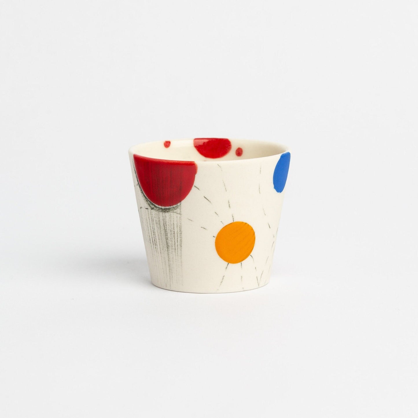 Hand Drawn Cute Tea Cup Handmade Espresso Cup Unique Pottery Gift for Tea Lovers One-of-a-Kind Artistic Mug Perfect Gift Idea