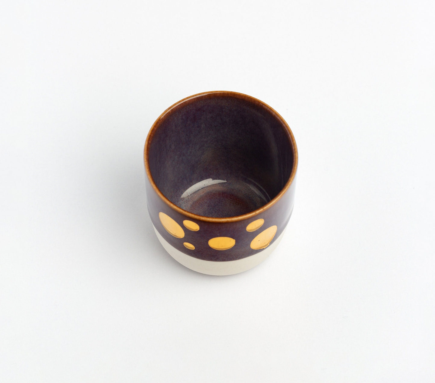 Porcelain Gold Glazed Espresso Cup Minimalist Handmade Coffee Cup Elegant Ceramic Mug Perfect Gift for Espresso Lovers