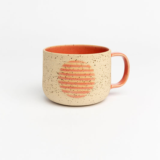 Handmade Speckled Pink Ceramic Mug - Pottery Stoneware Coffee Mug, Artistic Tea Cup, Perfect Coffee Lovers Gift with Unique Design
