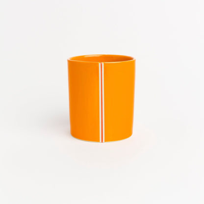 Yellow Ceramic Tumbler - Stoneware Mug Without Handle, Handmade Artisan Cup for Coffee or Tea, Unique Pottery Gift for Drinkware Lovers