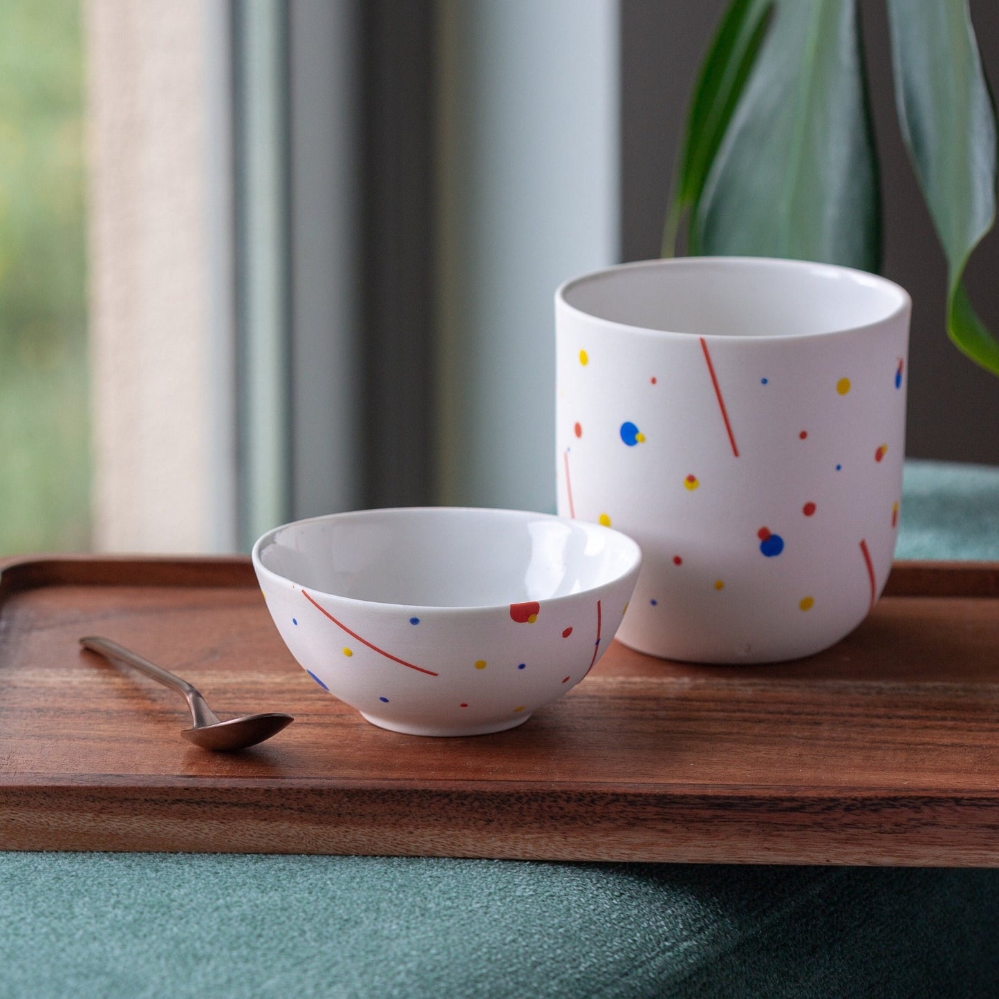 Handcrafted Porcelain Tumbler - One-of-a-Kind Custom Painted Mug, Unique Artisan Creation, Perfect Gift for Coffee and Tea Lovers