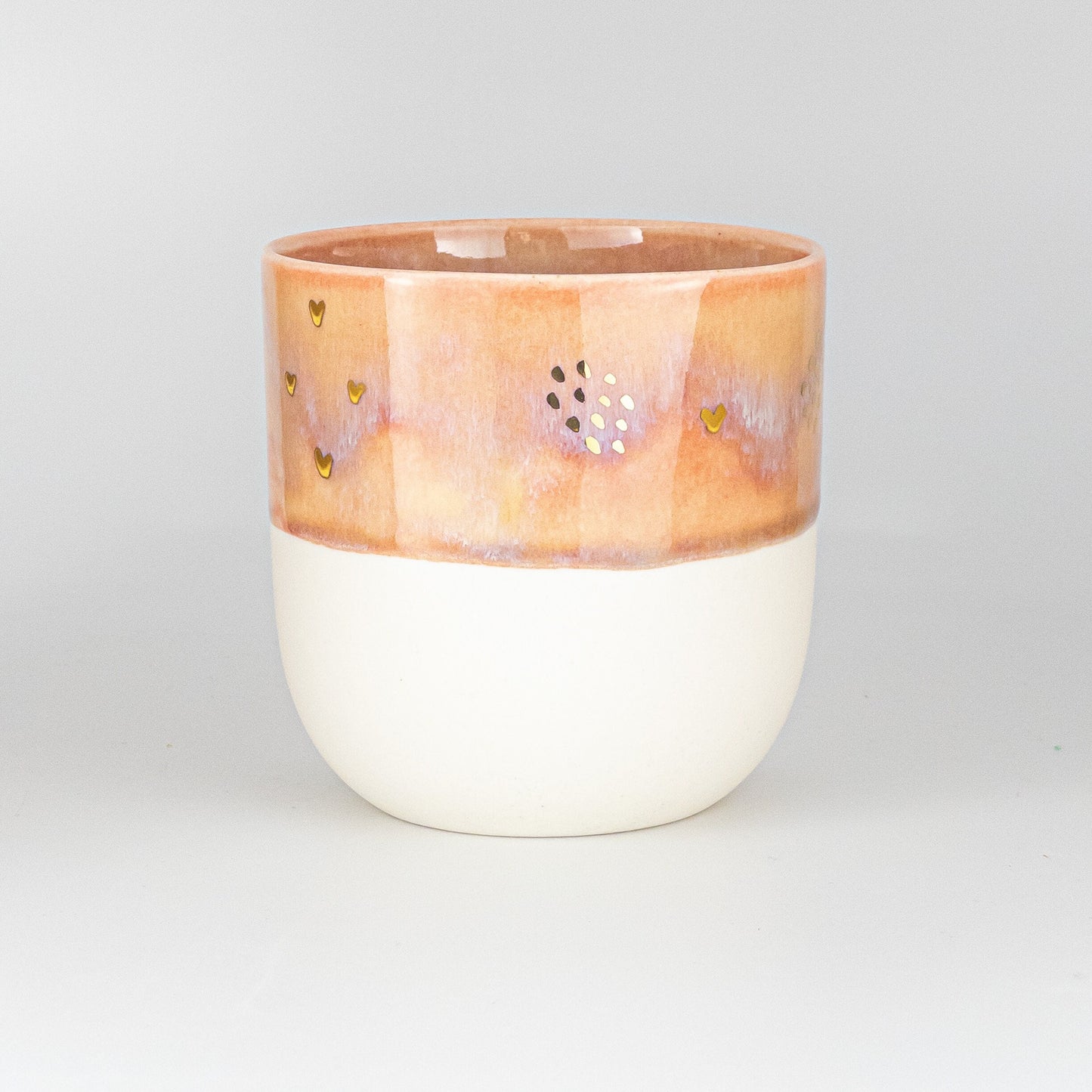 Porcelain Cup with Genuine Gold Luster Custom Hand Painted Mug Unique Minimal Design cup anniversary gift for boyfriend girlfriend