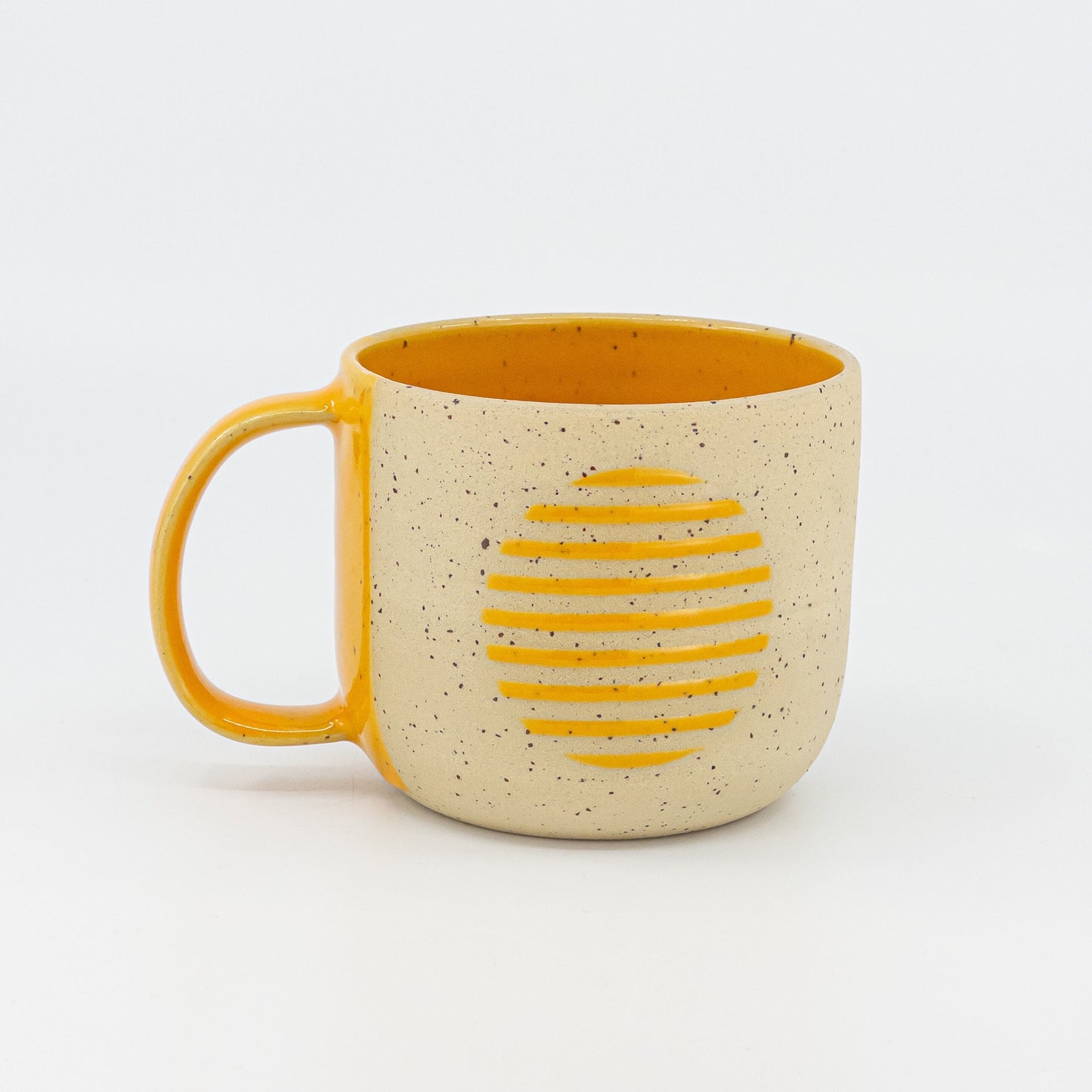 Modern Ceramic Mug Yellow Stoneware Mug Coffee Lovers Gift Artisan Tea Cup Handmade Contemporary Ceramics gift for her