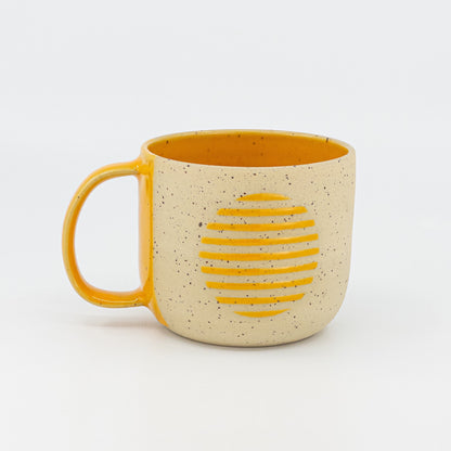 Modern Ceramic Mug Yellow Stoneware Mug Coffee Lovers Gift Artisan Tea Cup Handmade Contemporary Ceramics gift for her