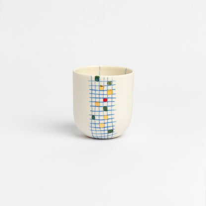 Custom Hand Painted Cup Unique Minimal Design cup no handle gift for boyfriend girlfriend mom dad