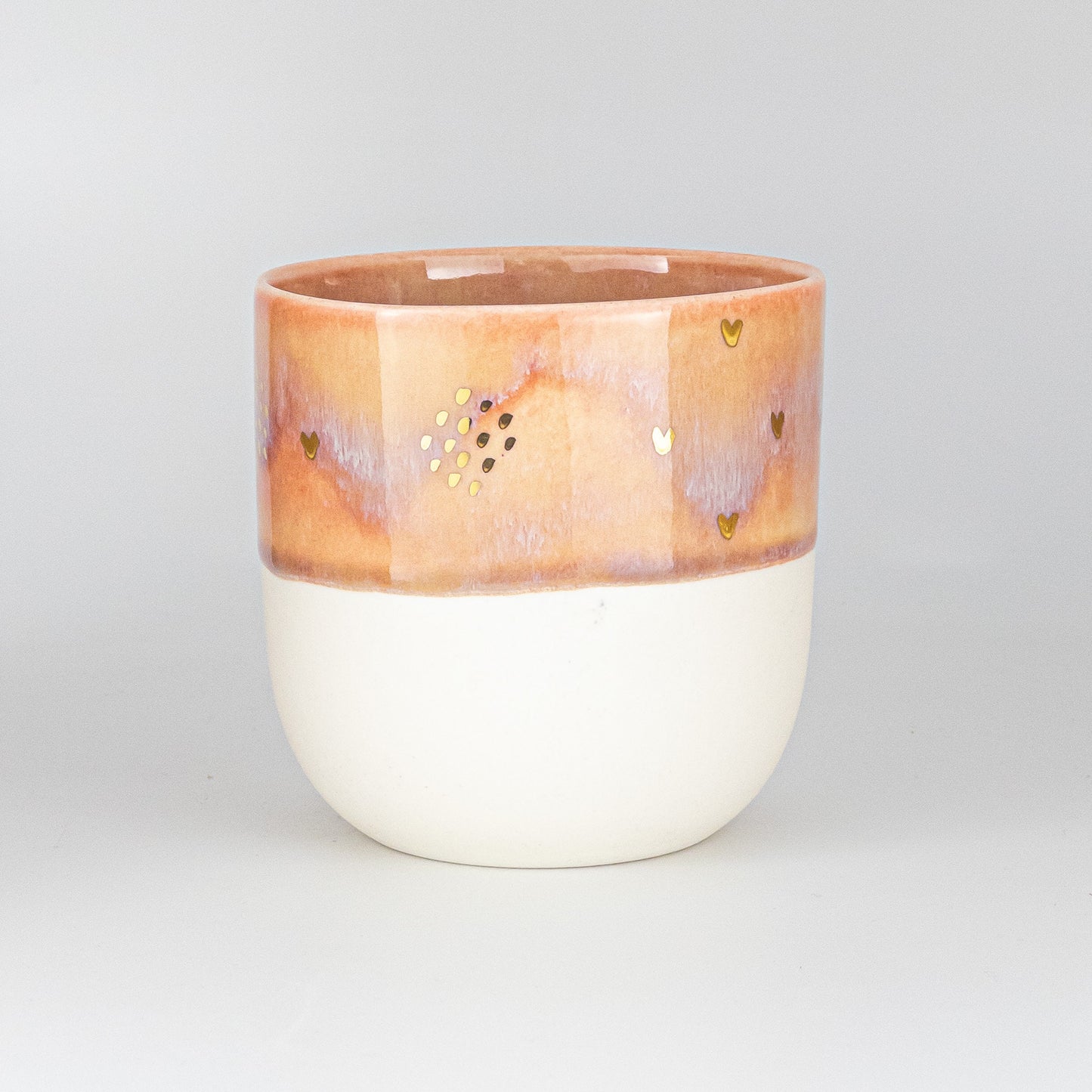 Porcelain Cup with Genuine Gold Luster Custom Hand Painted Mug Unique Minimal Design cup anniversary gift for boyfriend girlfriend