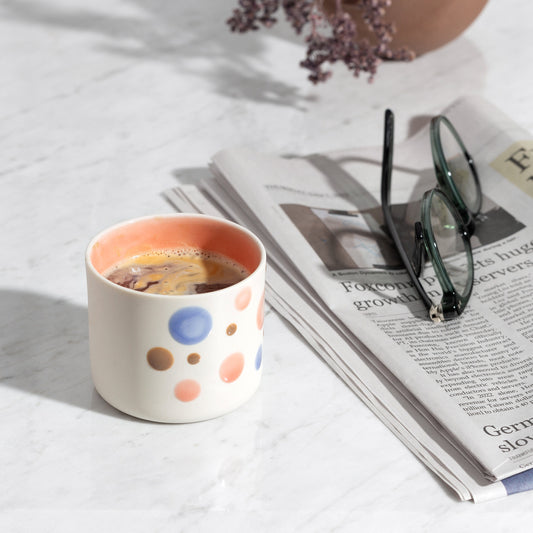 Handmade Porcelain Espresso Cup Minimalist Hand-Painted Cute Cup Perfect Artisan Coffee Mug Unique Gift for Espresso Lovers
