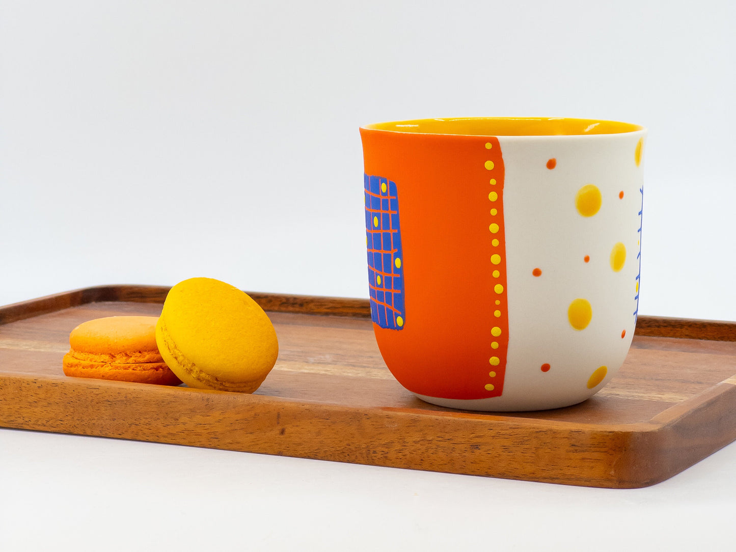 Adorable Hand Painted Porcelain Mug with Cute Motifs One of a Kind XOXO coffee mug Cup of Joy