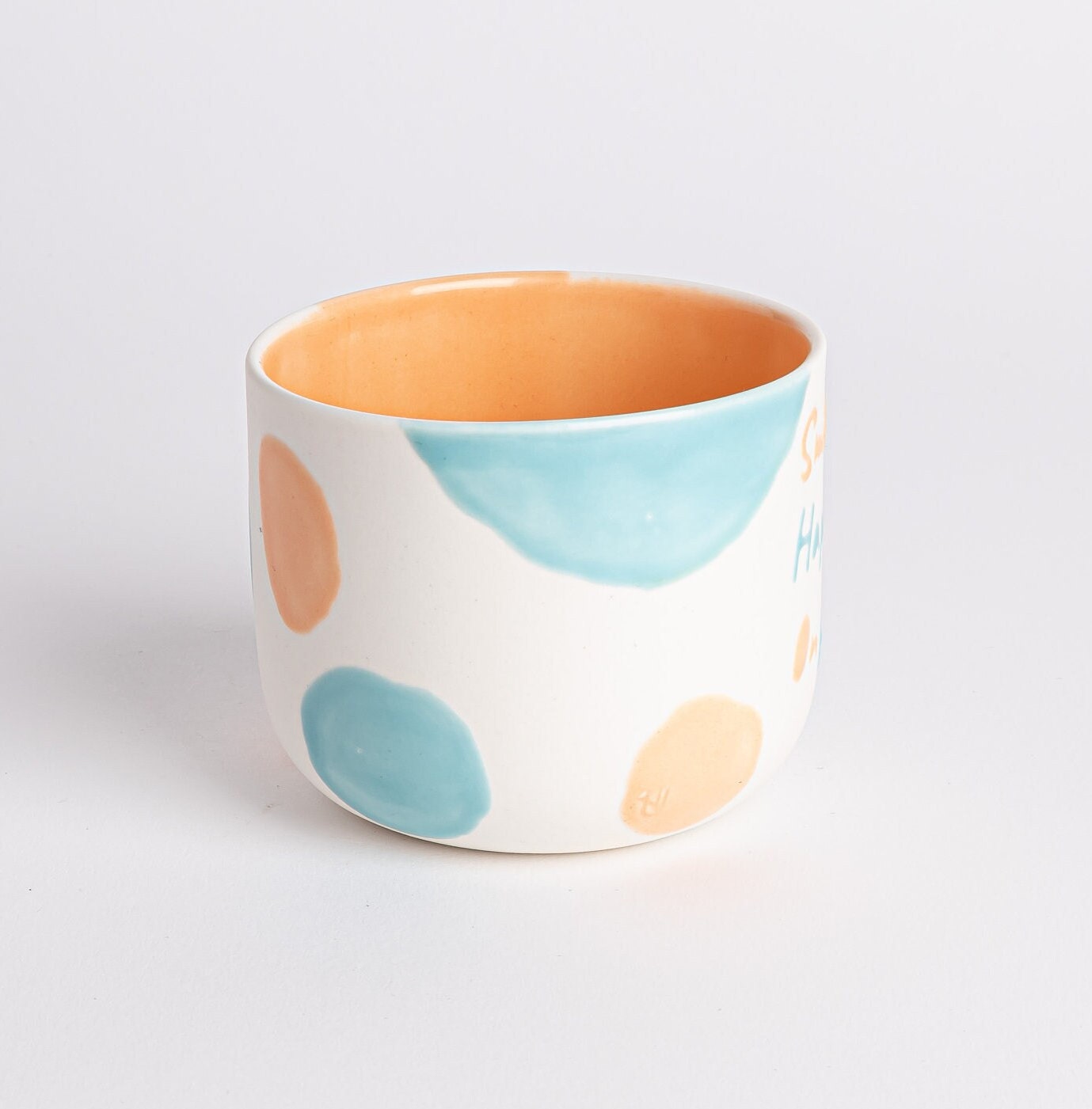 Handmade Ceramic Mug That Makes You Smile Cute Pottery Coffee Cup Uplifting Gift for Tea and Coffee Lovers Cheerful and Unique Drinkware