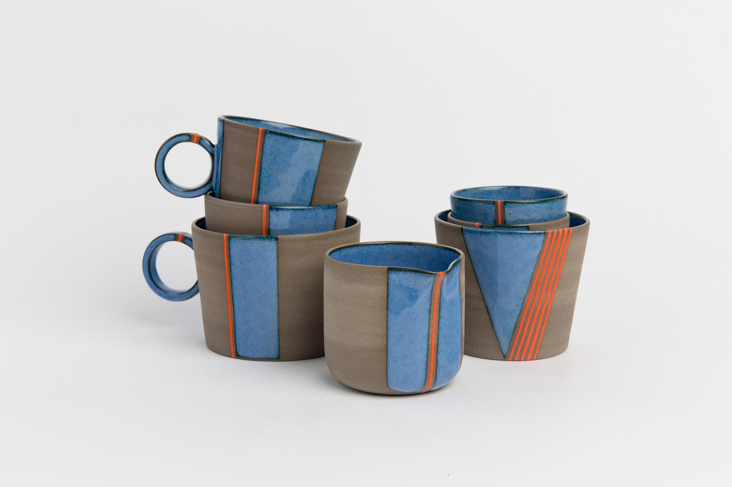 Geometric Design Cup Modern Pottery Tumbler Perfect Retirement Gift for Him Ideal for Sailboat Owners Sailors Captain
