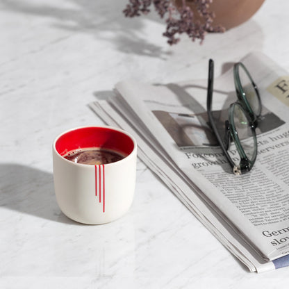 Espresso Cup Handmade Porcelain minimalist coffee cup cute mug ceramic for dad handpainted for mom handmade gift pottery espresso cup