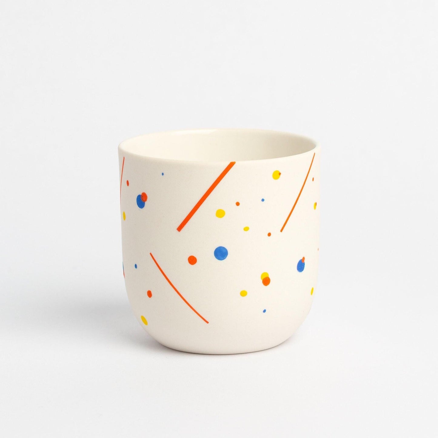 Handcrafted Porcelain Tumbler - One-of-a-Kind Custom Painted Mug, Unique Artisan Creation, Perfect Gift for Coffee and Tea Lovers