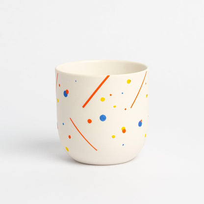 Handcrafted Porcelain Tumbler - One-of-a-Kind Custom Painted Mug, Unique Artisan Creation, Perfect Gift for Coffee and Tea Lovers