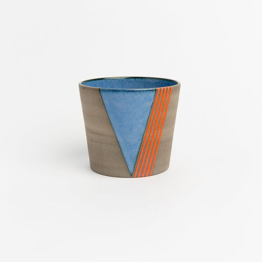 Geometric Design Cup Modern Pottery Tumbler Perfect Retirement Gift for Him Ideal for Sailboat Owners Sailors Captain
