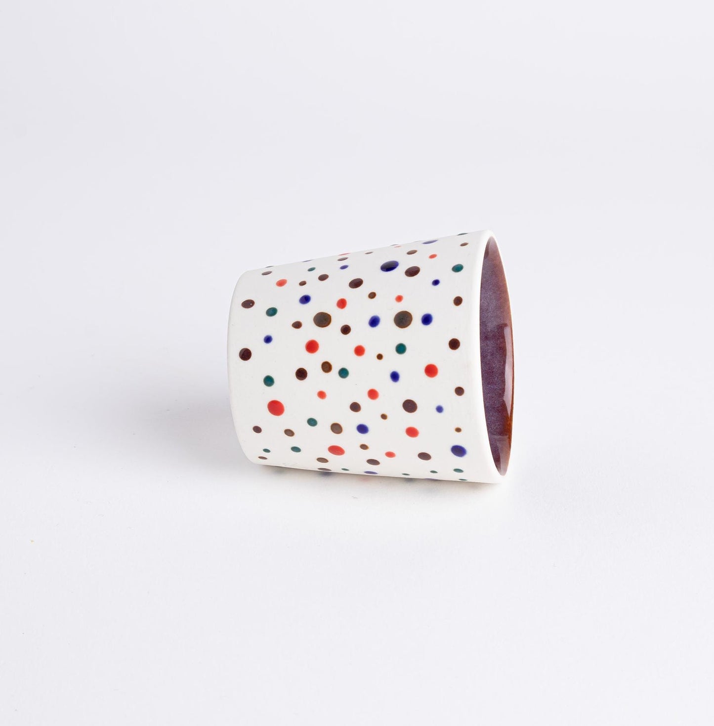 Cute Handmade Espresso Cup Dottie Design Coffee Lover Gift Porcelain Espresso Unique Gift Colorful Hand Painted