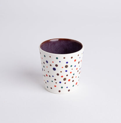 Cute Handmade Espresso Cup Dottie Design Coffee Lover Gift Porcelain Espresso Unique Gift Colorful Hand Painted