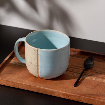 Large Handmade Pottery Mug 18oz Big Pottery Cup Baby Blue Stoneware Mug Perfect for Coffee or Tea Unique Artisan Gift for Drinkware Lovers