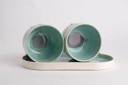 Handmade Ceramic Breakfast Set Cute Cloud Plate and Cup, Artisan Pottery for Morning Meals, Unique Gift Idea for Coffee Tea Lovers