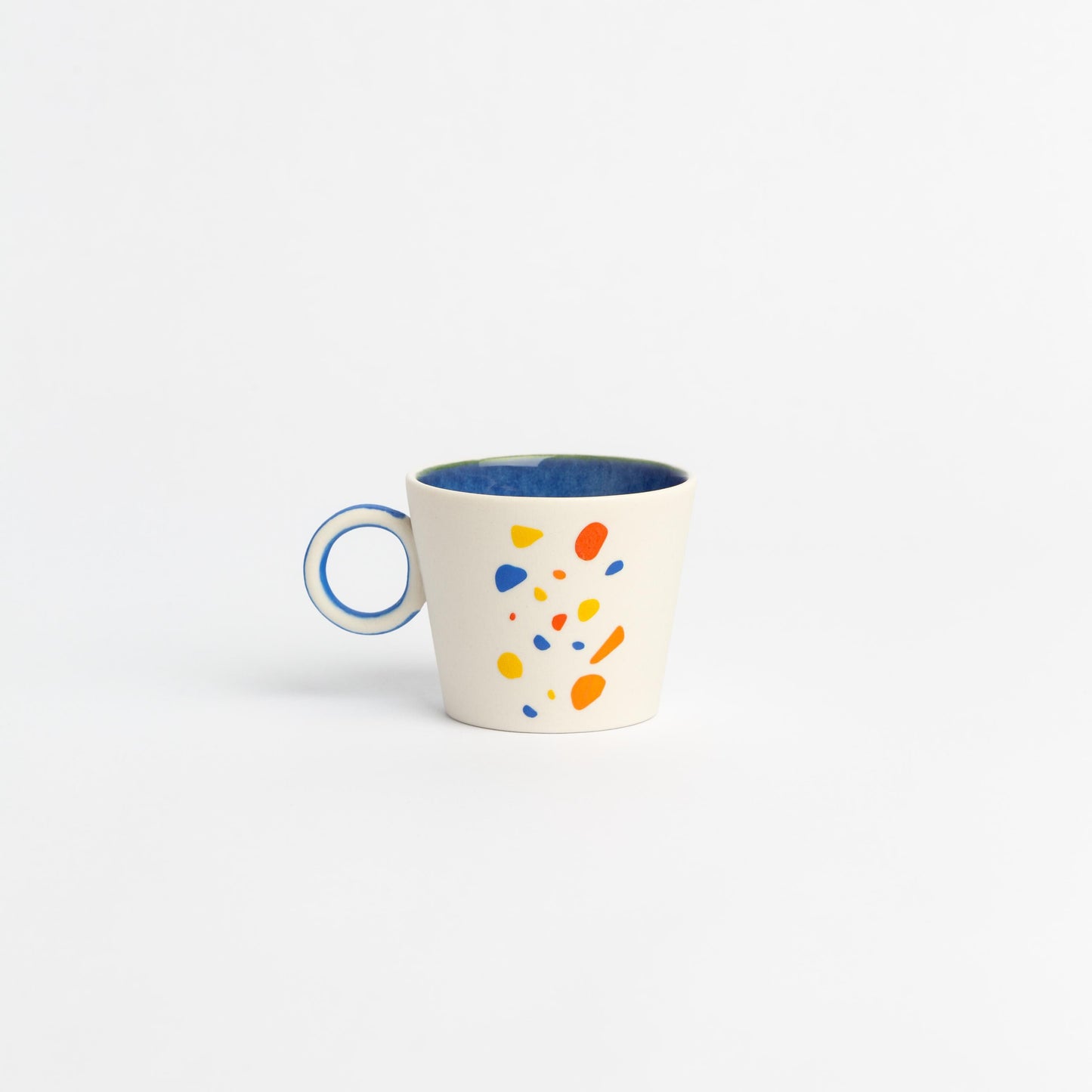 Hand Painted Terrazzo Cup Unique Ceramic Coffee Mug Artistic Pottery Tea Cup Handmade Gift for Coffee Lovers Modern Terrazzo Design