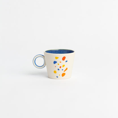 Hand Painted Terrazzo Cup Unique Ceramic Coffee Mug Artistic Pottery Tea Cup Handmade Gift for Coffee Lovers Modern Terrazzo Design