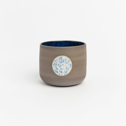 Moon Design Ceramic Mug Minimalist Coffee Cup Hand-Thrown Celestial Pottery Handcrafted Moon Art Gift for Astrology lover