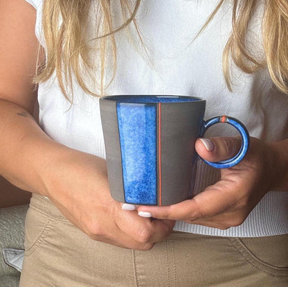 Handmade Ceramic Mug for Art Lovers Gift Mug for Christmas Home Decor Gift Mug for Mom Gift Mug Modern Art Inspired Handmade Pottery Mug