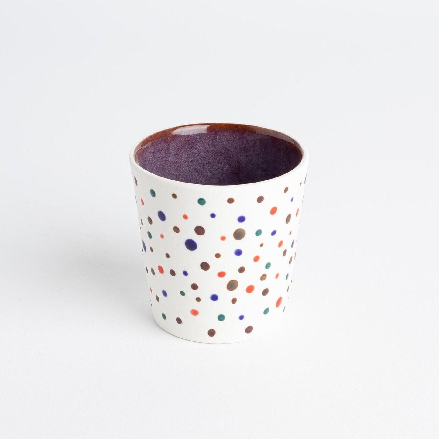 Cute Handmade Espresso Cup Dottie Design Coffee Lover Gift Porcelain Espresso Unique Gift Colorful Hand Painted