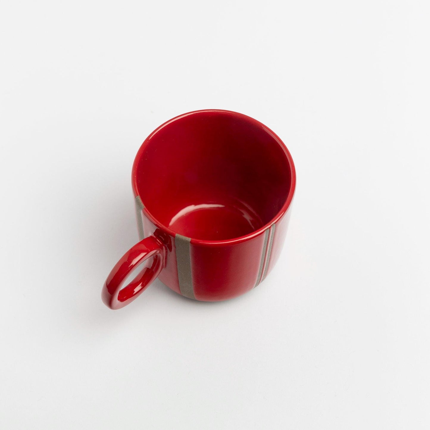 Artistic Red Pottery Espresso Cup - Artisan Ceramic Cup for Art Lovers, Unique Handmade Drinkware, Perfect Gift for Espresso Enthusiasts