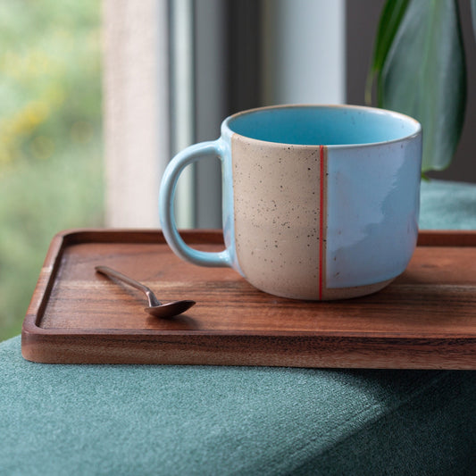 Large Handmade Pottery Mug 18oz Big Pottery Cup Baby Blue Stoneware Mug Perfect for Coffee or Tea Unique Artisan Gift for Drinkware Lovers