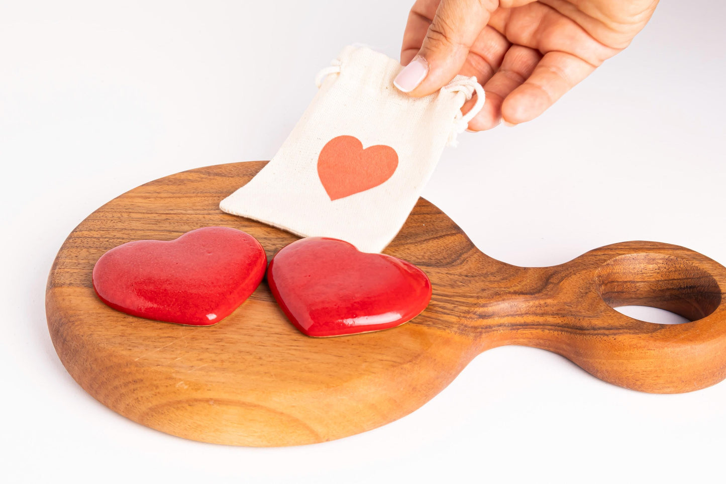 Personalized Pocket Hug Stress Relief Token Long-Distance Gift Homesick Student Gift Handmade Ceramic Heart Comfort Object Valentine