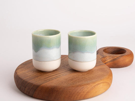 Ceramic Tea Cup Hand-Painted Drinkware Artisanal Kitchenware Tea Lover Gift Asian Dishwasher Safe Espresso Sake Cup Handcrafted Porcelain