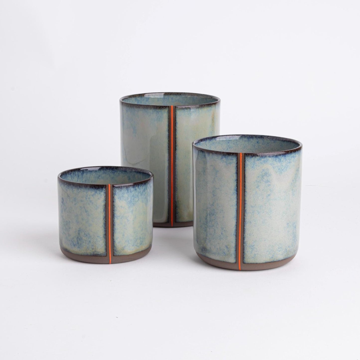 Handcrafted Ceramic Vessel Blue-Green Glaze Mug Unique Drinkware Planter Succulent Pot Cactus Container Tea Coffee Gift Modern Home Decor