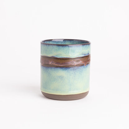 Rustic Green Tea or Coffee Cup Nature Inspired Design Ideas Japanese Handmade Pottery Organic Aesthetic Handcrafted Earthy Tones Mug