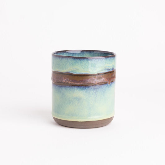 Rustic Green Tea or Coffee Cup Nature Inspired Design Ideas Japanese Handmade Pottery Organic Aesthetic Handcrafted Earthy Tones Mug