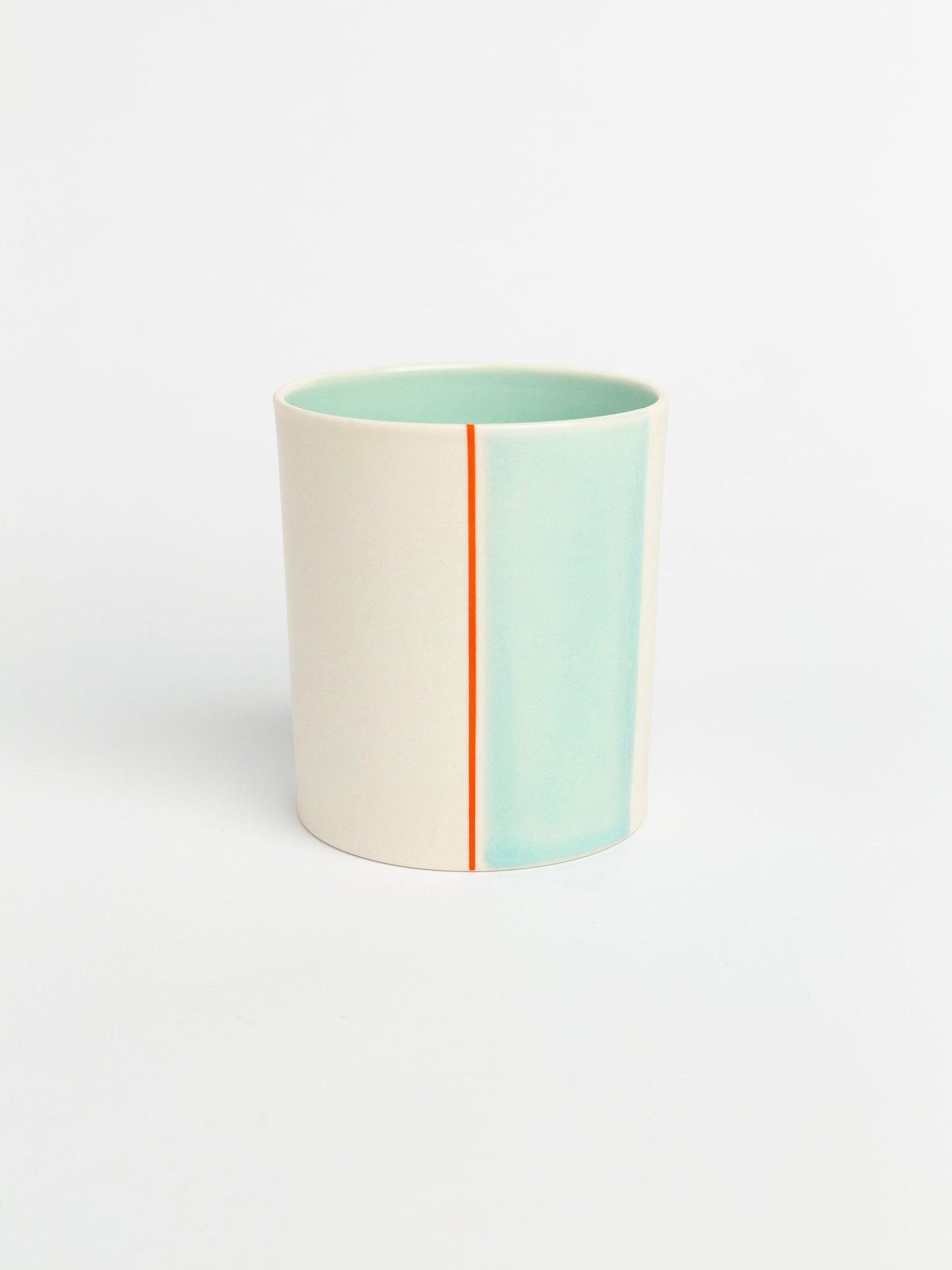 Handmade ceramic art Tea or Coffee Cup Unique Porcelain Cup handmade gifts fine art pottery porcelain mug mint green drinkware