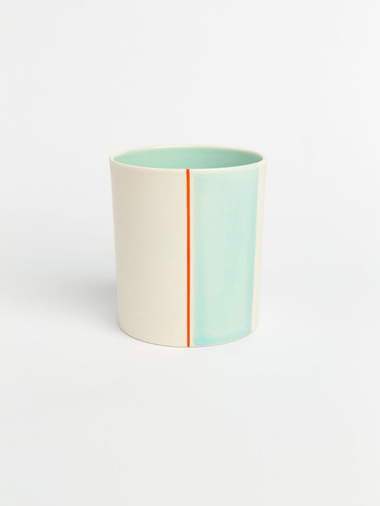 Handmade ceramic art Tea or Coffee Cup Unique Porcelain Cup handmade gifts fine art pottery porcelain mug mint green drinkware