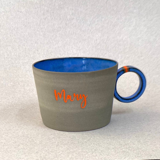 Custom Ceramic Mug with Name Custom Pottery Mug Artisan Cup Perfect Housewarming Gift New Job Gift for Him or Her