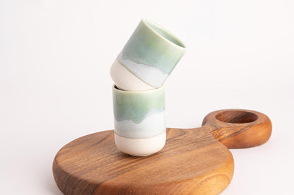 Ceramic Tea Cup Hand-Painted Drinkware Artisanal Kitchenware Tea Lover Gift Asian Dishwasher Safe Espresso Sake Cup Handcrafted Porcelain